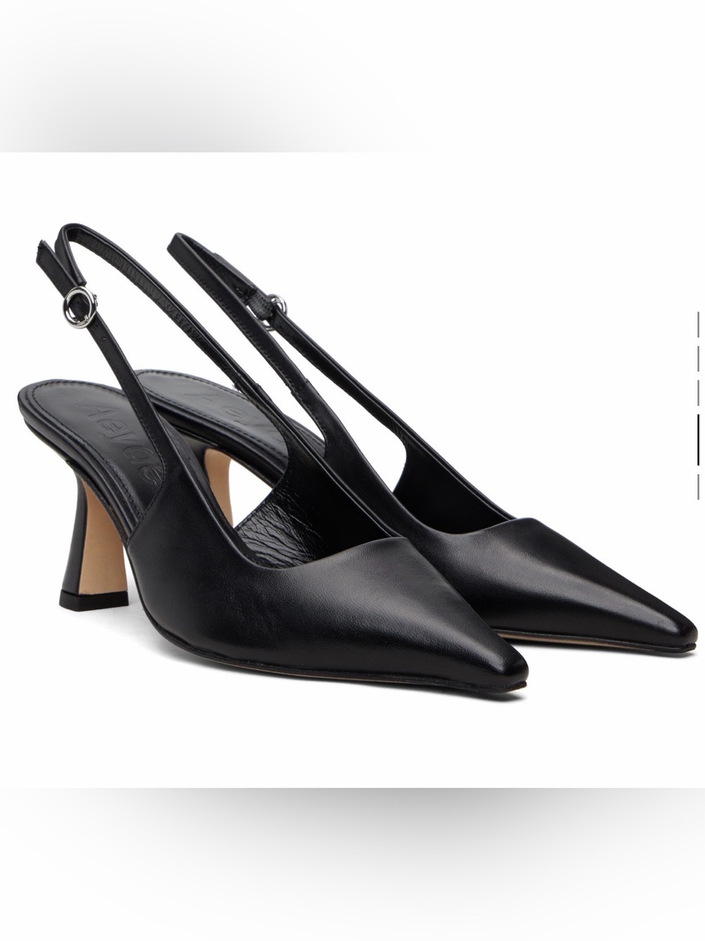 NWT AEYDE FERNANDA BLACK NAPPA LEATHER HEELS IN SIZE 41
